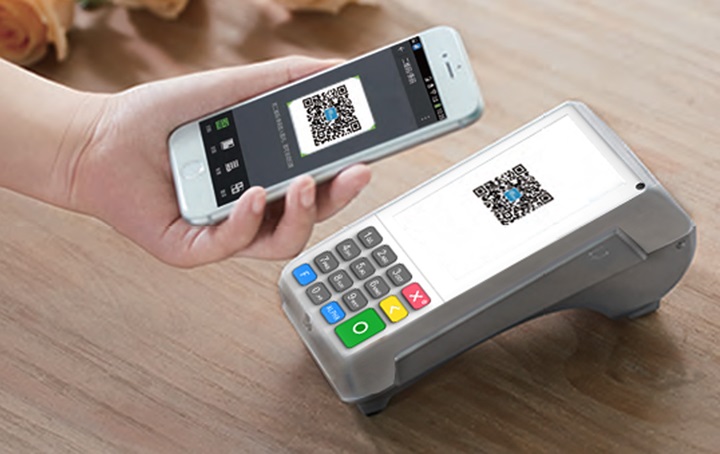 Someone using BestCard system to pay